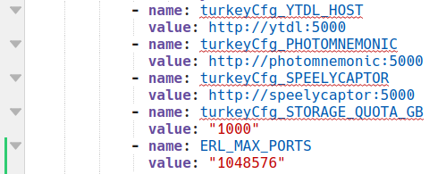 Screen capture showing the Reticulum changes added to the end of the Reticulum environment variable section in hcce.yaml.